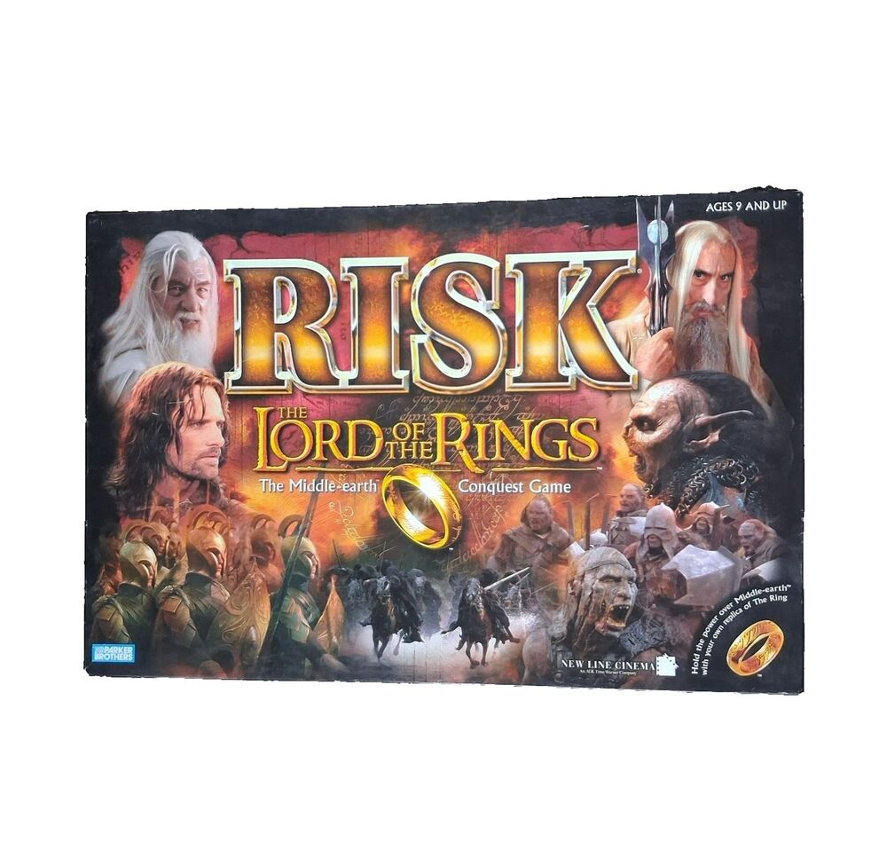 RISK The Lord of the Rings Trilogy Edition Board Game NO GOLDEN RING